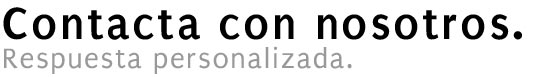 Contacta con nosotros